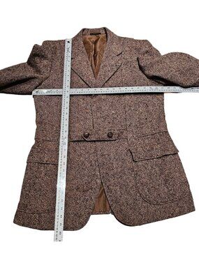 Meyers Belted Whipcord Wool Shooting Jacket 43L Brown